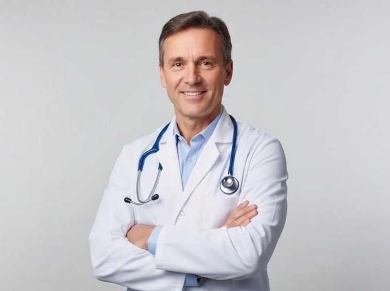 Médecin avec stéthoscope - Guide des professionnels de santé à Quéven